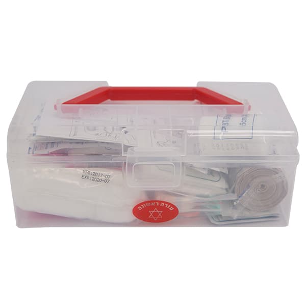 עזרה ראשונה קופסת פלסטיק מלבנית