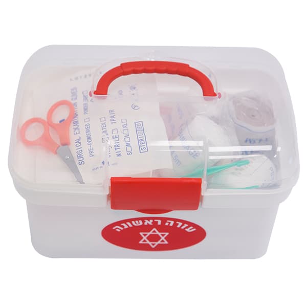 עזרה ראשונה קופסת פלסטיק גדולה