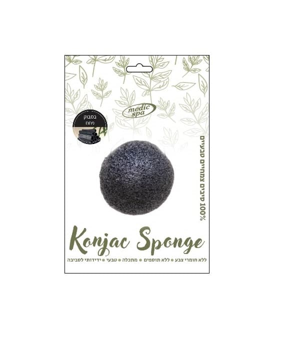 ספוג קונגאק לפנים במבוק פחם