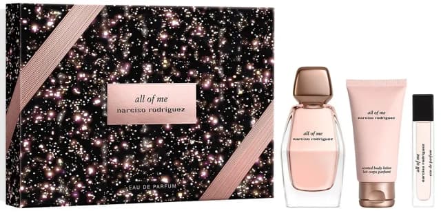 מארז נרסיסו רודריגז אול אוף מי מארז 3 חלקים אדפ לאישה 90 מל + קרף גוף 50 מל + בושם מוקטן 10 מל