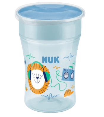 בקבוק אימון מגיק קאפ 360 NUK MAGIC CUP | מכיל 230 מל | 8 חודשים | כחול |
