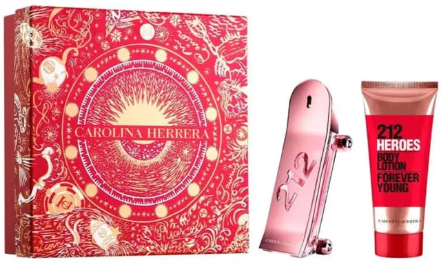 מארז 2 חלקים קרולינה הררה 212 הירוס אדפ לאישה 80 מל + קרם גוף 100 מל