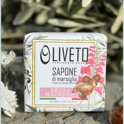 סבון מוצק OLIVETO שמן זית ארגן ומקדמיה