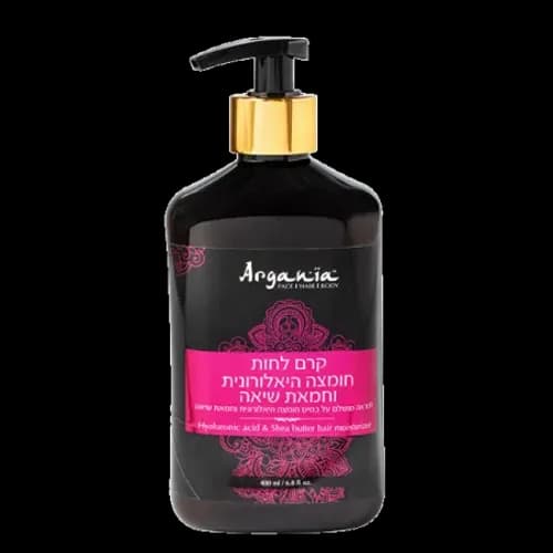 קרם לחות לשיער חומצה היאלורונית וחמאת שיאה (400 מ"ל) לצפייה בתווית