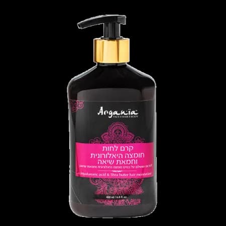 קרם לחות לשיער חומצה היאלורונית וחמאת שיאה 400 מל לצפייה בתווית