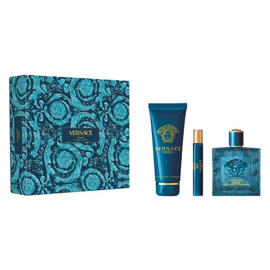 מארז לגבר ורסאצה VERSACE EROS GIFT SET 100 ML EDP 10 ML SHOWER GEL