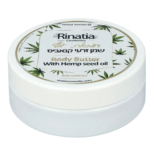 חמאת גוף על בסיס שמן זרעי קנאביס | 200 גרם | RINATIA