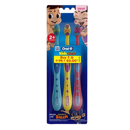 מארז שלישיית מברשות שיניים לילדים | מגיל שנתיים | ORAL - B