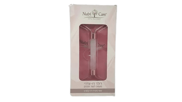 רולר דו צדדי | מעסה לעור הפנים עושי ממינרל רוז קווארץ