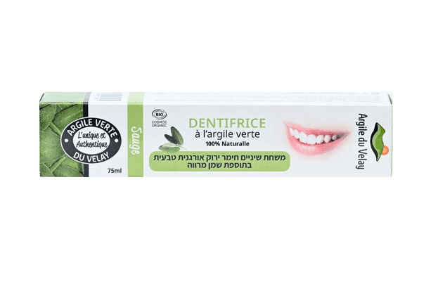 משחת שיניים | חימר ירוק אורגנית טבעית | בתוספת שמן מרווה | 75 מל | ארגל דו ואלי