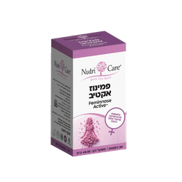פמינוז אקטיב | Feminnose Active | בתוספת פרוביוטיקה ומיצויי צמח הבוכו | מכיל 60 כמוסות | משקל נקי 4908 גרם | מתאים לצמחונים כשר פרווה | מבית נוטרי קר