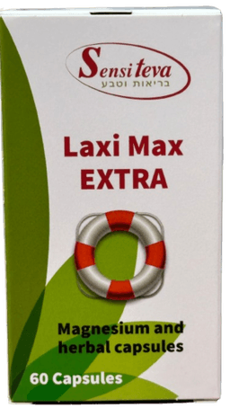 לקסי מקס אקסטרה | כומסות צמחיות ומגנזיום | מכיל 60 כמוסות | סנסי טבע | Sensi Teva