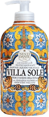 סבון נוזלי מפנק בניחוח פריחת האננס | VILLA SOLE | מכיל 500 מל |