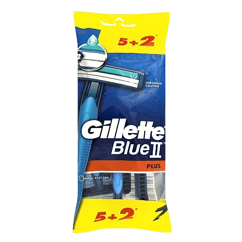 גילט בלו 2 פלוס | סכיני גילוח חד פעמיים לגברים | מארז 7 סכינים |