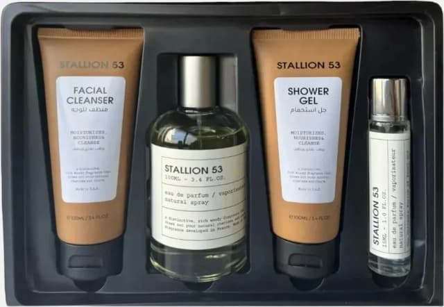 מארז אמפר סטאליון 53 - אדפ 100 מל + סטאליון 53 אדפ 15 מל + ג'ל רחצה 100 מל + קרם פנים 100 מל