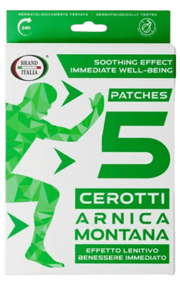 מדבקות ארניקה איטליה | Arnica Patches Italia Brand | מכיל 5 מדבקות - ברנד איטליה
