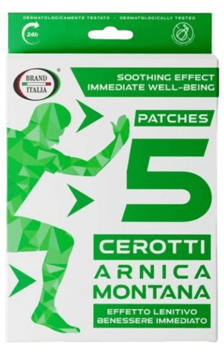 מדבקות ארניקה איטליה | Arnica Patches Italia Brand | מכיל 5 מדבקות - ברנד איטליה