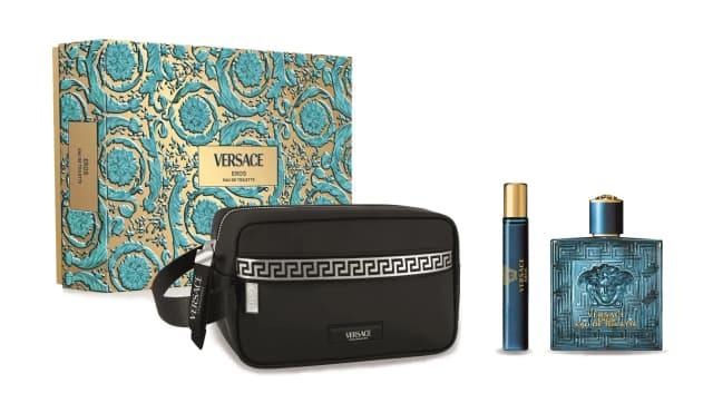 מארז ורסצ'ה ארוס 3 חלקים אדט לגבר 100 מל + בושם מוקטן 10 מל + פאוץ'