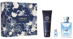 מארז ורסצ'ה פור הום 3 חלקים אדט לגבר 100 מל + ג'ל רחצה 150 מל + בושם מוקטן 5 מל