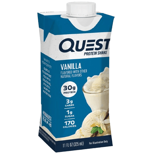 מארז 12 שייק חלבון קווסט | טעם וניל | Vanilla Protein Shakes | מכיל 325 מל ליחידה | QUEST