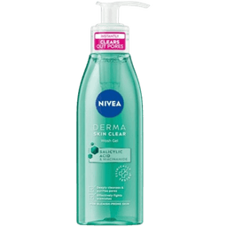 דרמה סקין קליר | גל לניקוי פנים עם חומצה סליצילית וניאצינמיד | DERMA SKIN CLEAR | מכיל 150 מל | ניוואה - NIVEA