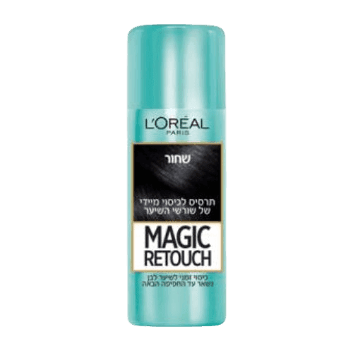 תרסיס ספריי לכיסוי מיידי של שורשי השיער | גוון שחור | מגיק ריטאצ | 75 מל | לוריאל - LOREAL