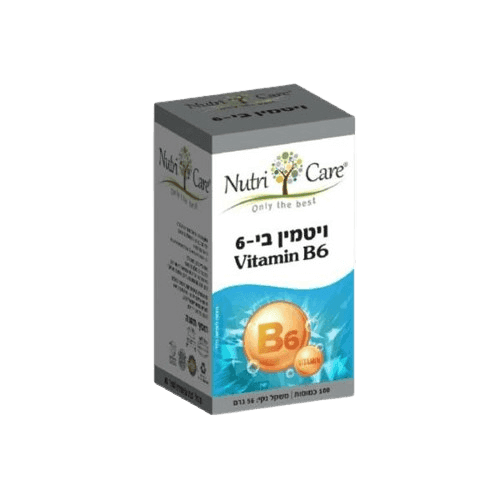 ויטמין בי - 6 | 100 כמוסות | נוטריקר | NutriCare | Vitamin B6