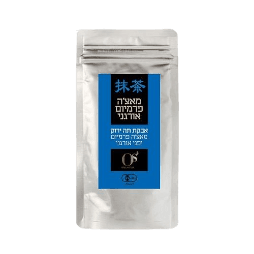 אבקת תה ירוק | מאצה פרמיום | יפני אורגני | 50 גרם | או אס פלוס | OS PURE NATURE