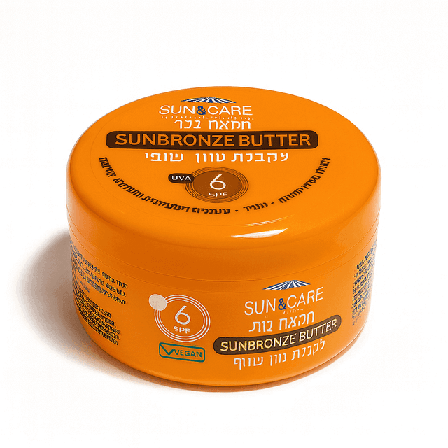 חמאת גוף | לקבלת גוון שזוף | 6 SPF | מכיל 200 מל | סאן קר - SUN CARE