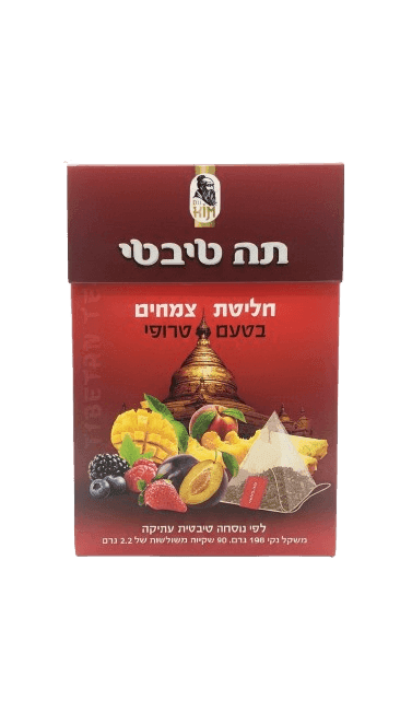 תה טיבטי בטעם פירות יער 180 גרם | 90 שקיקים משולשים של 22 גרם