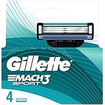 GILLETE MACH 3 SPORT | גילט מאך 3 ספורט | רביעיית סכיני גילוח |