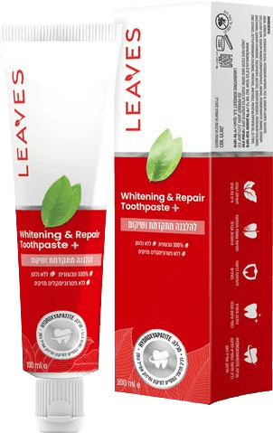משחת שיניים להלבנה מתקדמת ושיקום | מכיל 100 מל | ליבז | Whitening Repair Toothpaste | LEAVES