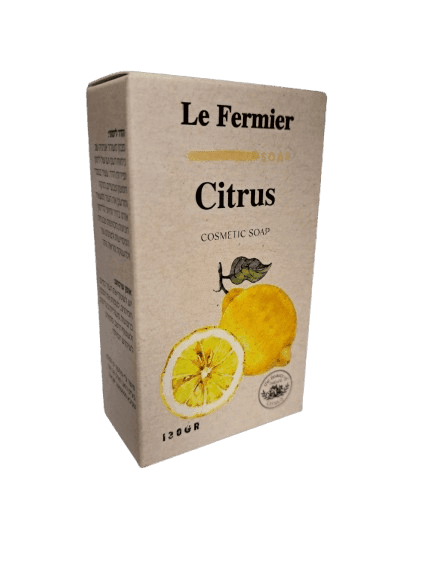 סבון קוסמטי | הדר לימוני | פלומה ים המלח | מכיל 130 גר | Le Fermier |