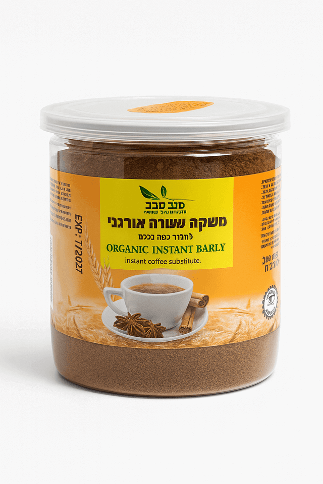 משקה שעורה אורגני | תחליף לקפה נמס | משקל נקי 100 גרם | מבית טוב טבע