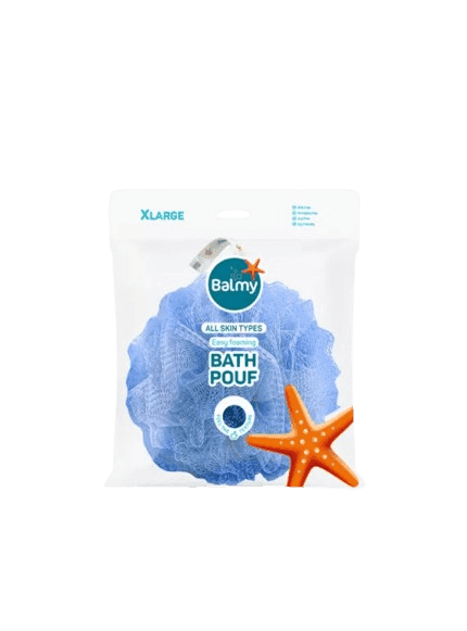 ספוג רחצה | אקסטרה לארג | כחול | מתאים לכל סוגי העור | הקצפה קלה | BATH POUF | X-Large | Blue | for All Skin Types | Easy Foaming