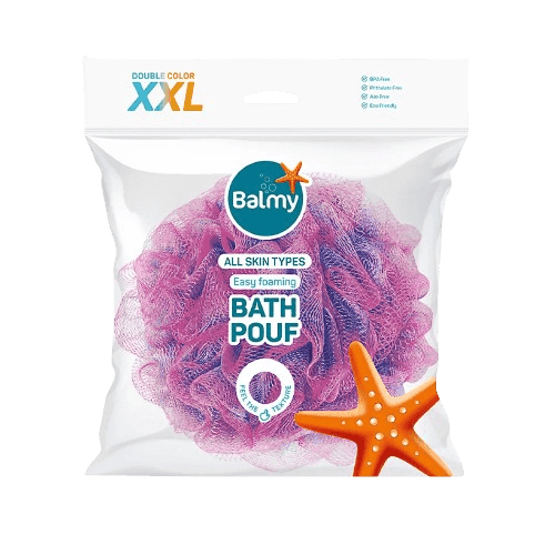 ספוג רחצה | שני צבעים | Bath Pouf | Double Color | XXL |