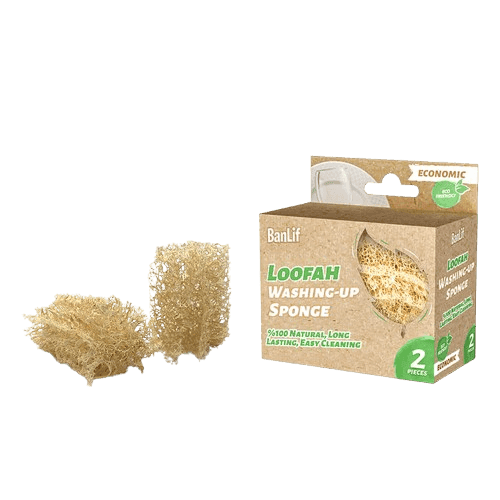 ספוג לשטיפת כלים מלופה | 2 יחידות | BanLif | Balmy | Loofah | Washing-Up Sponge