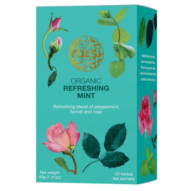 חליטה תה | חליטה מרעננת Refreshing Mint | מכיל 20 שיקים | טולסי - TULSI