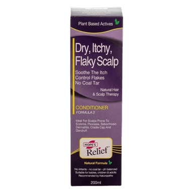 הופס מרכך | DRY ITCHY FLAKY SCALP | מרכך טבעי לקרקפת יבשה מגורה עם קשקשים | מכיל 200 מל | Hopes Relief