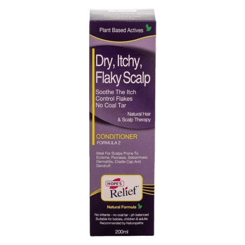 הופס מרכך | DRY ITCHY FLAKY SCALP | מרכך טבעי לקרקפת יבשה מגורה עם קשקשים | מכיל 200 מל | Hopes Relief