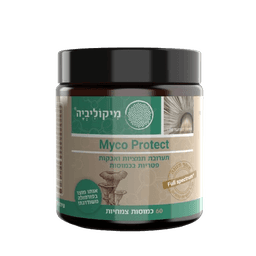 מיקו פרוטקט | תערובת תמציות ואבקות פטריות בכמוסה | מכיל 60 כמוסות | מיקוליביה
