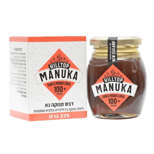 דבש מנוקה Manuka | איכות פרימיום | 100 טהור | 100 MGO | מכיל 225 גרם