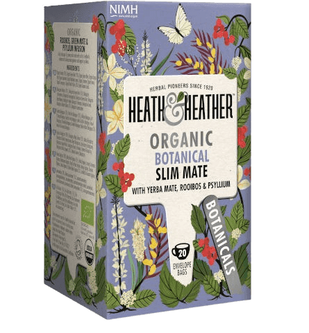 תה אורגני סלים מייט - תה אדום וירבה מאטה | 20 שקיקים | HEALTH HEATHER | ORGANIC | BOTANICAL | SLIM MATE |