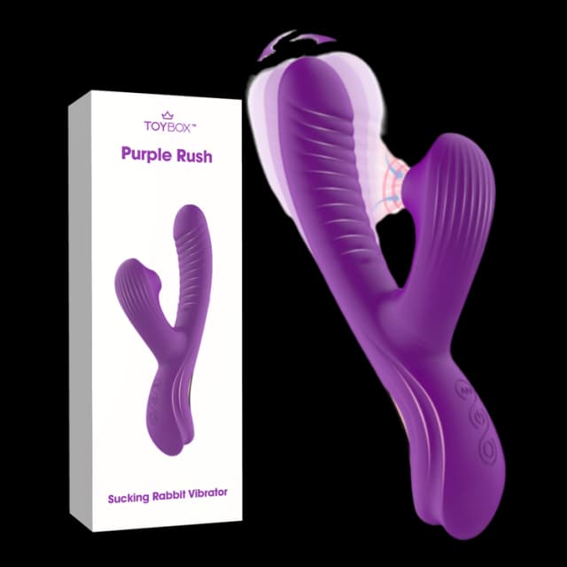 ויברטור ארנבון יונק עם תנועת אצבע Purple Rush