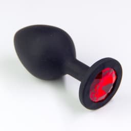 פלאג סיליקון שחור יהלום אדום