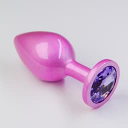 פלאג מתכת פנינה ורודה יהלום לבנדר