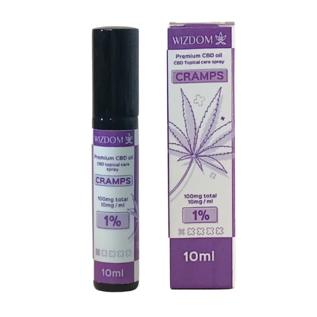 תרסיס שמן CBD לעיסוי WIZDOM CRAMPS