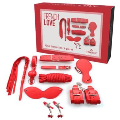 ערכת BDSM אדומה למתחילים French Love