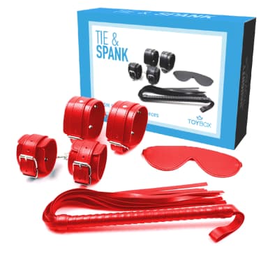 ערכת BDSM אדומה למתחילים Tie Spank