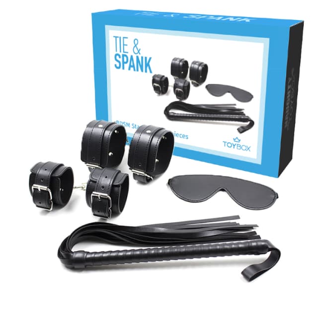 ערכת BDSM שחורה למתחילים Tie Spank